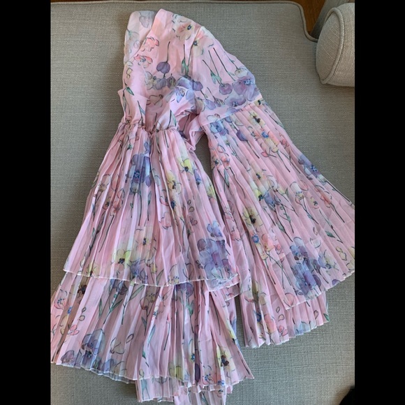 Classy Easter water colour pleated Dress - Picture 8 of 12